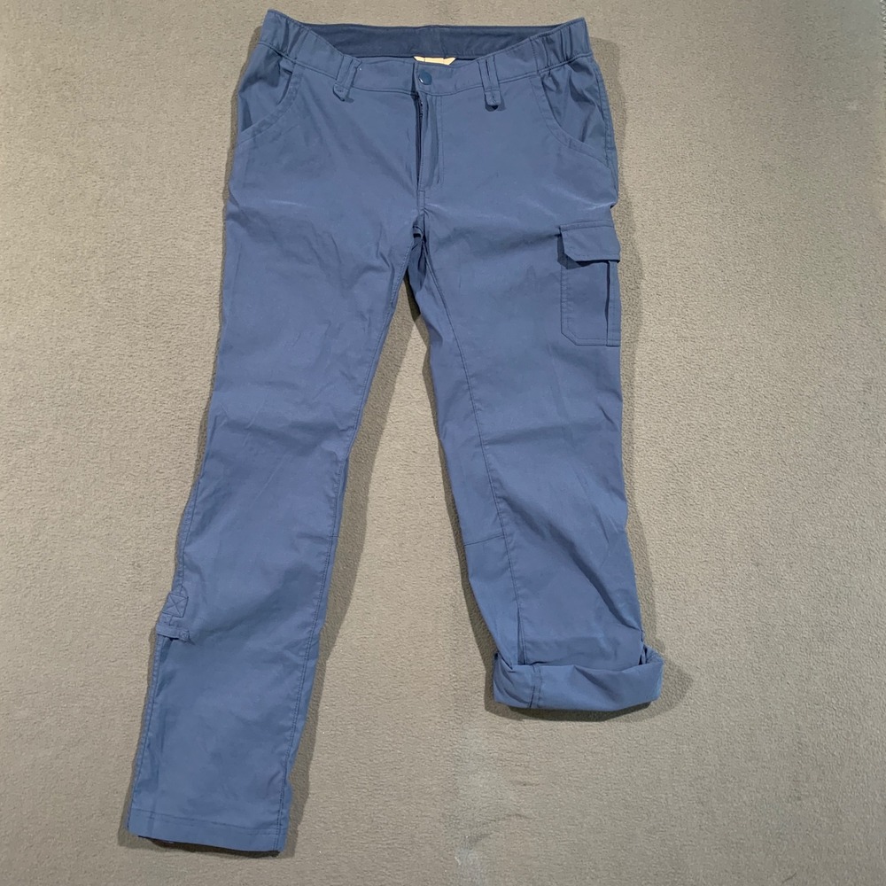 Duluth Cargo Pants Women 10x31 Blue Straight Leg Stretch Hiking Outdoor Gorpcore